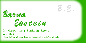 barna epstein business card